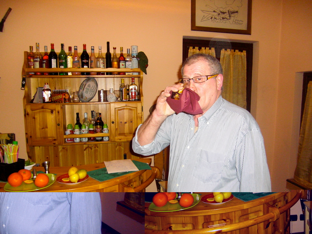 New year's eve: dad tastes the cocktails