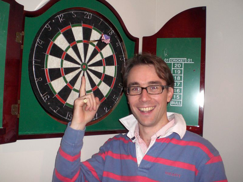 My first defeat: darts.