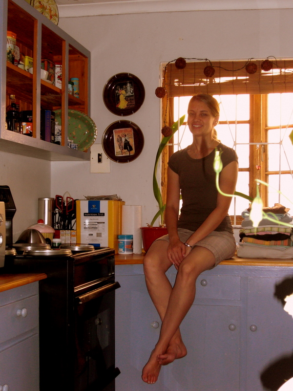 Lindsey in the Sprawsons' kitchen