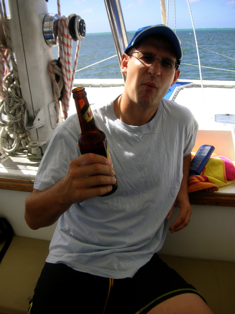 Free drinks on the catamaran