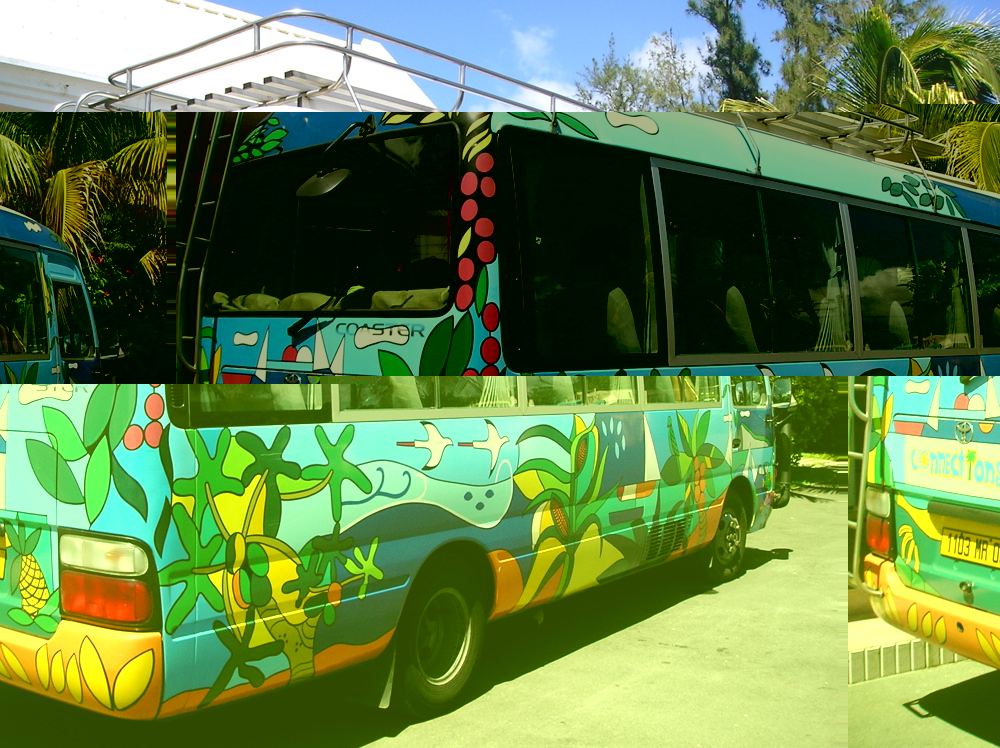 The Connections colorful bus