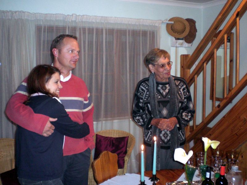 Jill, Colin + grandma Thomson
