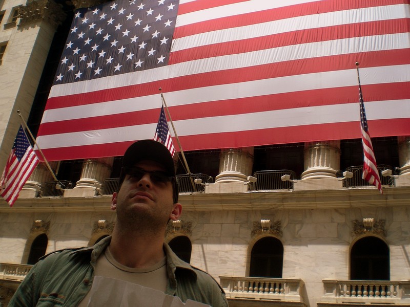 Financial District, me and the American Flag