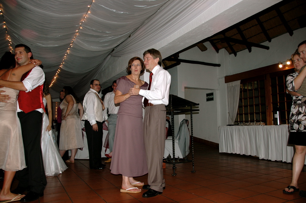 Olga dancing with her brother (me), Jenny and David dancing too