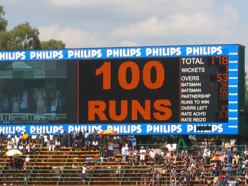 100 runs! Go Strauss